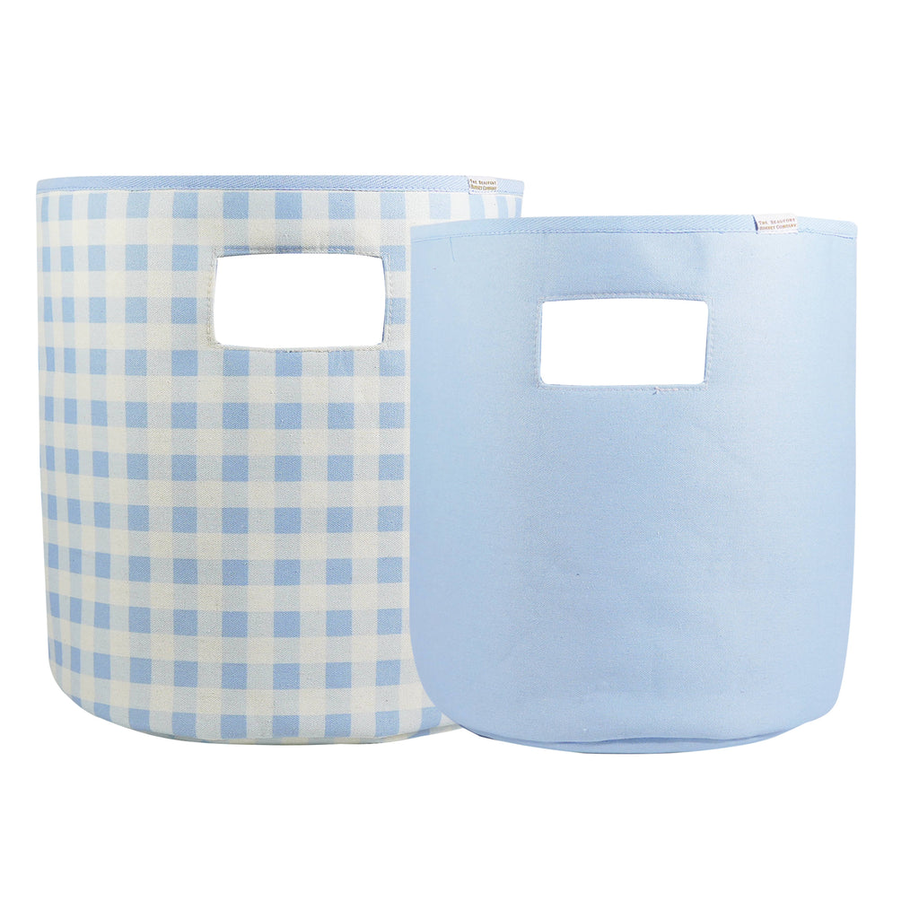 Buckhead Thread The Beaufort Bonnet Company Buckhead CUSTOM Blue Gingham Storage Set ...