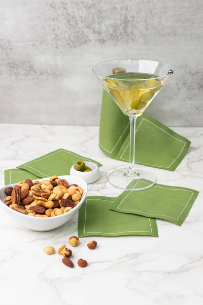 Olive Luxury Disposable 100% Cotton Cocktail Napkins