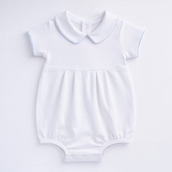 Collared Bubble - White Blue w/mono