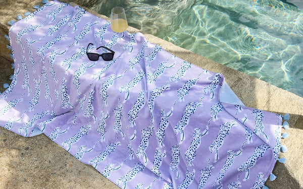 Leopard beach towel