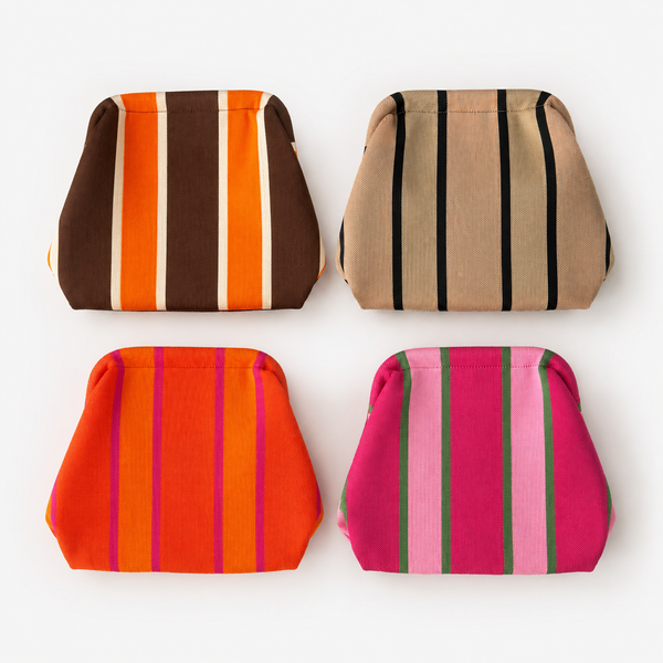 Striped SNAP Bag w/ Mono