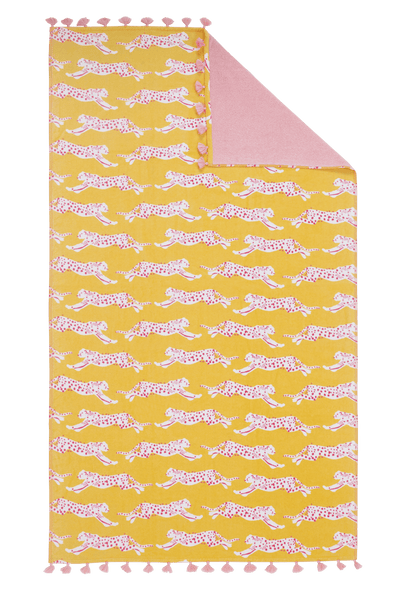 Leopard beach towel