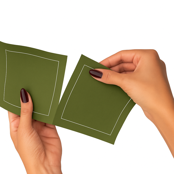 Olive Luxury Disposable 100% Cotton Cocktail Napkins