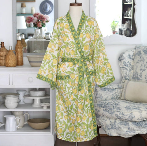 Kimono Robe Lemon with Envelope, 48"