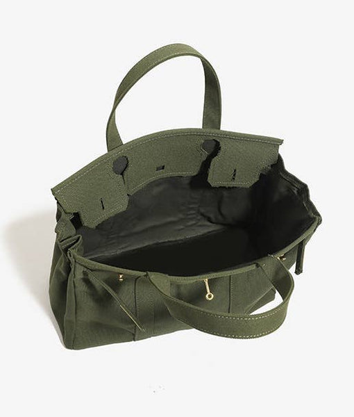 Handmade Premium Cotton Canvas Boat Bag Solid Color Preorder